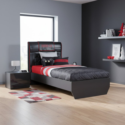 Designer postele Dětská postel Dětská postel Dřevěný nábytek s měkkým 120x200cm