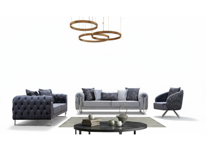 Moderne bequeme Wohnzimmermöbel zwei Dreiersofas und 1 Sitzer Sessel