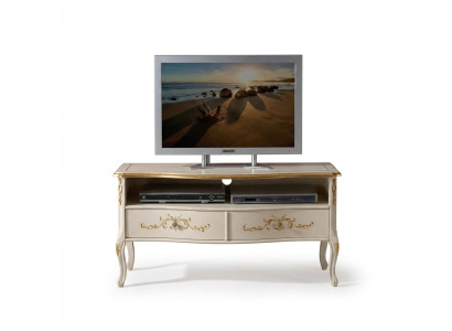 Klassischer Weißer RTV-Schrank Holzmöbel Wohnzimmer Konsole Design