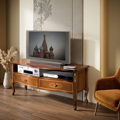 Klassischer TV-Schrank Wohnzimmer Möbel TV-Ständer Holz Design Neu