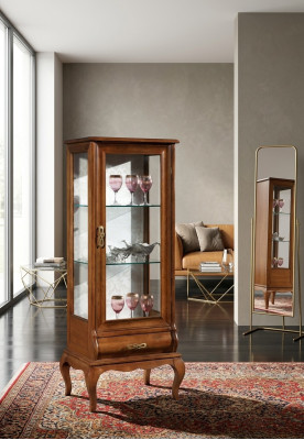 Holzmöbel Glasvitrine Schränke Wohnzimmer Klassische Möbel Vitrine Schrank