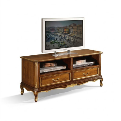 Klassischer Brauner TV-Ständer Hochwertiges Sideboard Wohnzimmer Möbel