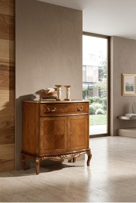 Braune Klassische Kommode Wohnzimmer Möbel Holz Einrichtung Sideboard