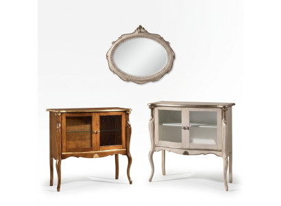 Klassische Glasvitrine Luxus Aufbewahrungs Tisch Wohnzimmer Möbel Holz