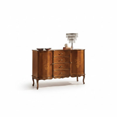Kommode Schubladen braun Holz Sideboard klassische Möbel Design Kommode