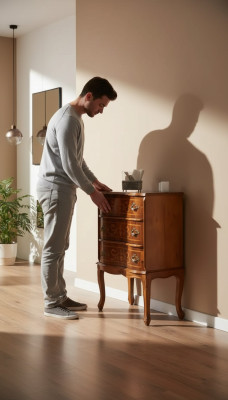 Klassische Kleine Kommode 3 Schubladen Wohnzimmer Holz Möbel Design