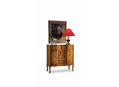 Luxuriöse Braune Kommode Klassische Anrichte Wohnzimmer Möbel Holz Neu