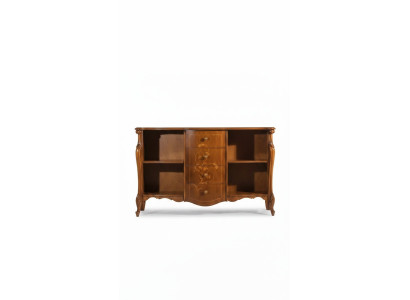 Bücherregal Holz freistehend Büro Regal elegant braun Schrank neu