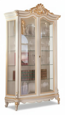 Klassische Qualität weiße Vitrine Luxusmöbel neu im Wohnzimmer Regal