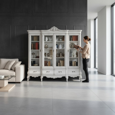 Elegantes Bücherregal im Arbeitszimmer Schrank Bestellung Regal Schränke