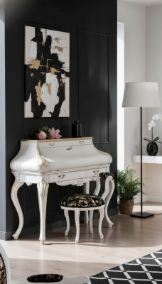 Schminktisch weiß Luxus Konsolenkommode Holz klassisches Design