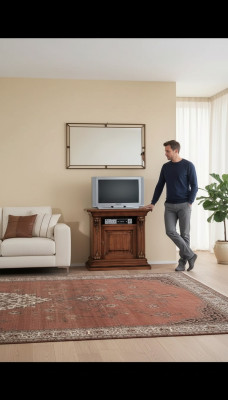 RTV Schrank Klassischer Holz tv Schrank Wohnzimmer rtv Sideboard Kommode