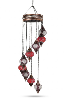 Lustr, lustr, lustr, stropní lustr, lampa, sklo 45x145cm