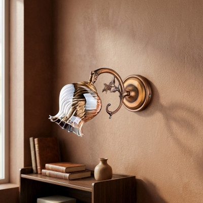 Lustr stěnová lampa lampy Umělá stěnová lampa Stěnová lampa Stěnové lampy Zlaté sklo