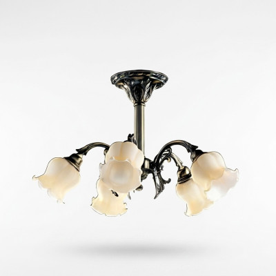 Deckenleuchter Lüster Kronleuchter Deckenlampe Lampen Glas Grai Beige