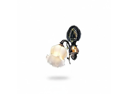 Nástěnná lampa Stěnové lampy Květinová stěnová lampa Lustr Stěnní lampy Šedé sklo