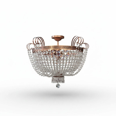 Luxus Deckenleuchter Lüster Kronleuchter Deckenlampe Gold Kristall Runde Lampe