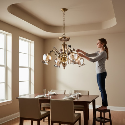 Stropní lustr květinka lustr lustr stropní lampa lampa sklo hnědá