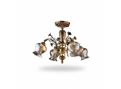 Stropní lustr květinka lustr lustr stropní lampa lampa sklo hnědá