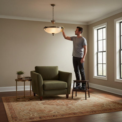 Lustre Luster Moderní stropní lampa zlaté sklo lampy