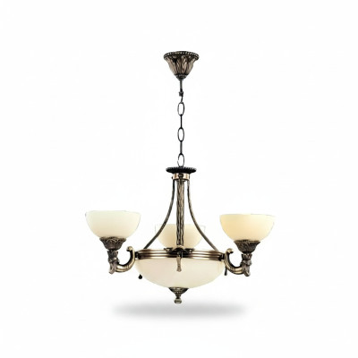 Kronleuchter Deckenleuchter Lüster Deckenlampe Glas Beige Lampen Neu