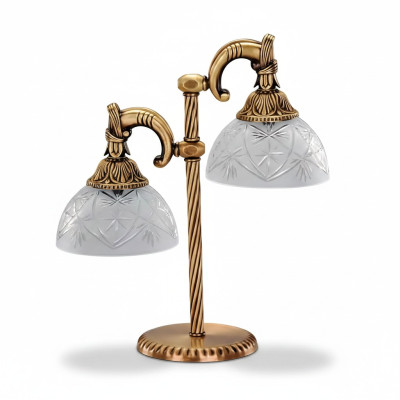 Tischlampe Tischleuchte Lampe Leuchten Gold Lampen Glas Gold Grau Art