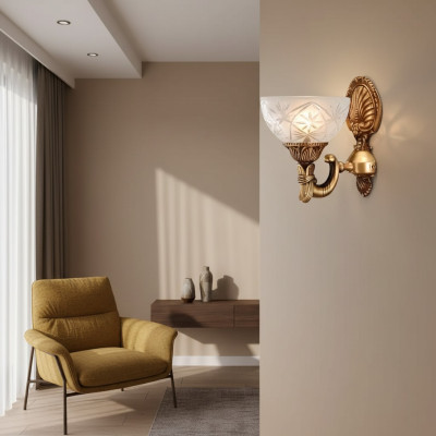 Wandlampe Wandleuchten Art Wandleuchte Lüster Wand Lampen Glas Gold