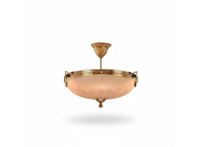 Kronleuchter Deckenlampe Lüster Deckenleuchter Lampe Glas Gold Beige