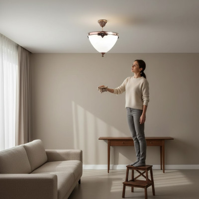 Kronleuchter Deckenlampe Deckenleuchter Lampe Lüster Glas Art Weiß
