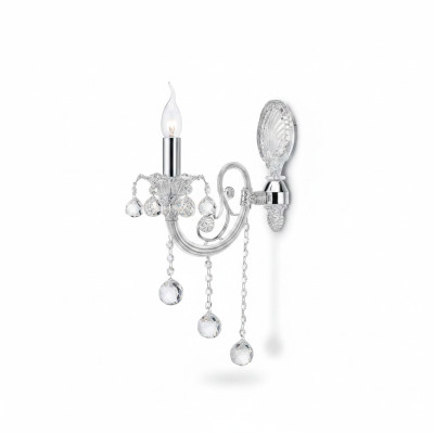 Wand Lampe Wandleuchte Wandlampe Wandleuchten Lüster Silber Kristall