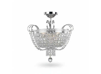 Stropní lampa Lustr Krystalový Lustr Lampa Lustr Stříbrný