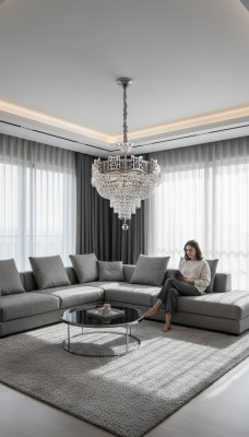 Deckenleuchter Luxus Kronleuchter Deckenlampe Lüster Silber Kristall Lampe
