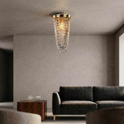 Luxus Deckenleuchter Kronleuchter Gold Deckenlampe Lüster Kristall Art