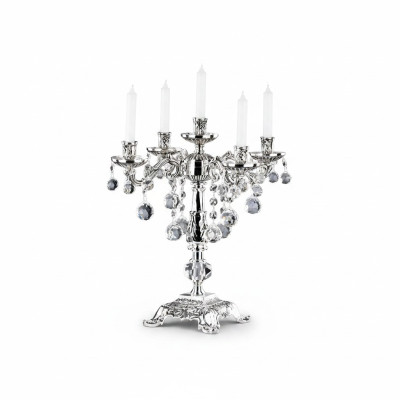 Leuchter Kerzenständer Kerzenleuchter Kerzenhalter Elegant Silber Art