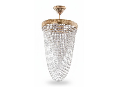 Lüster Kronleuchter Deckenleuchter Luxus Gold Deckenlampe Kristall Art