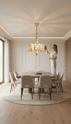 Luxus Deckenleuchter Gold Kronleuchter Deckenlampe Lüster Kristall
