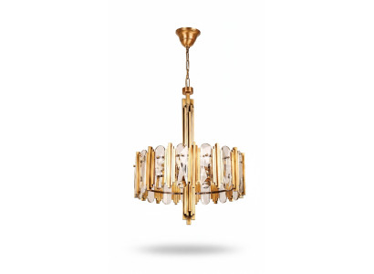 Luxus Deckenleuchter Gold Kronleuchter Deckenlampe Lüster Kristall