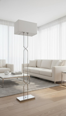 Stojací lampa Podlahová lampa Stojan Světla Lampy Lampa Bílá Moderní Kov