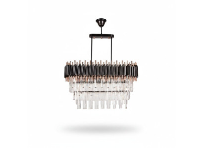 Lustr Luxus Šedý Stropní Lampa Lustre Křišťál