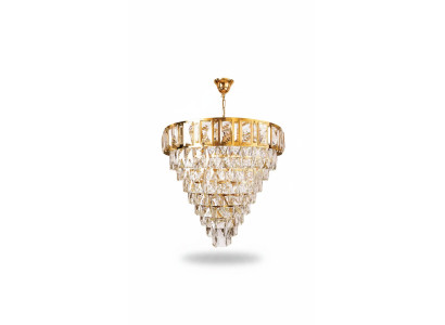 Kronleuchter Deckenleuchter Luxus Gold Deckenlampe Lüster Kristall 80x90cm