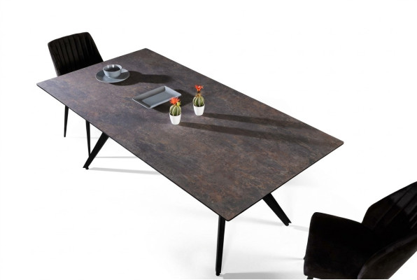Ausziehbarer Esstisch Esszimmertisch Küchentisch Holz Schwarz Tisch