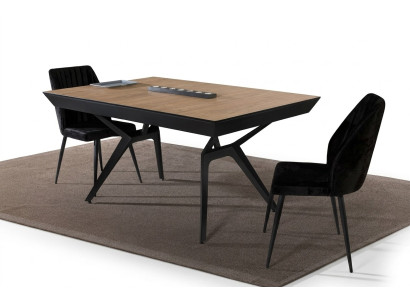 Küchentisch Esszimmertisch Ausziehbarer Design Luxus Holz Braun Tisch