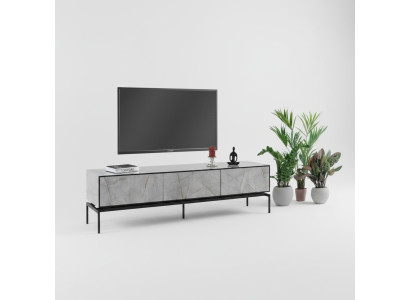 Stands for TV RTV Lowboard Modern TV Living Room Grey Wood Table