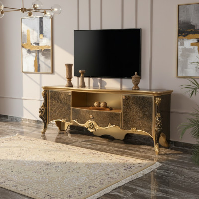 Sideboard Lowboard TV Ständer RTV Holz Braun Wohnzimmer Tisch Luxus