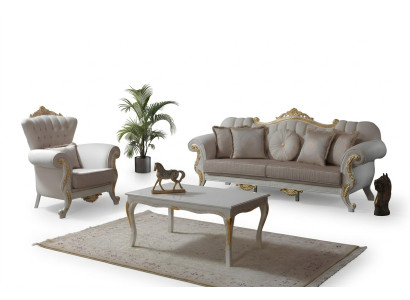 Luxus sedací souprava kompletní sedací souprava Beige Pohovka Pohovka z látky