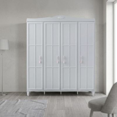 Groß Kleiderschrank Kinderschrank Schrank Holz Weiß Holzschrank Modern