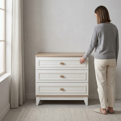Dětská komoda Komoda dřevo bílá skříň Moderní design