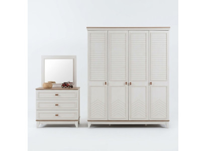 Schrank Kleiderschrank Kinderschrank Holzschrank Holz Weiß Modern