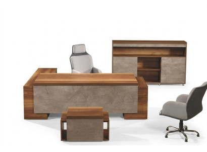 Komplettbüro Büromöbel Eckbürotisch Büro Bürotisch Set 3tlg Holz Braun