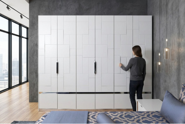 Kleiderschrank Weiß Schrank Schlafzimmer Holzschrank Modern Möbel